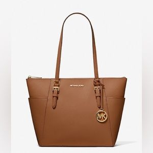 Michael Kors - Charlotte Large Saffiano Leather Top-Zip Tote Bag